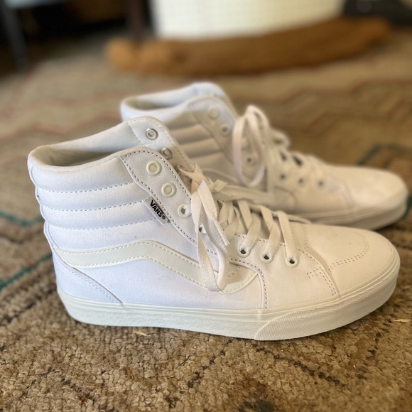BRAND NEW VANS! white high tops. Never worn. - Picture 5 of 5